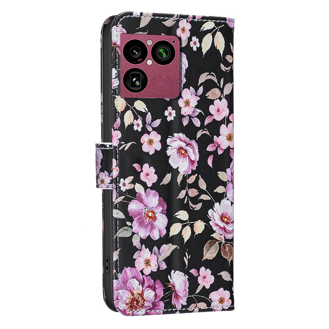 For Sony Xperia 1 VIII BF42 Color Painting Leather Phone Case - Rose - EDA009736201E