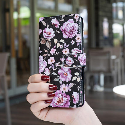For Sony Xperia 1 VIII BF42 Color Painting Leather Phone Case - Rose - EDA009736201E