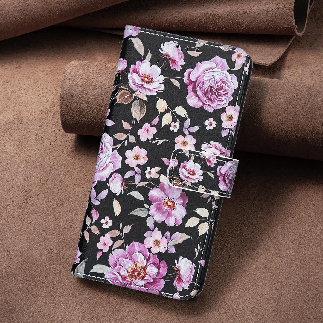 For Sony Xperia 1 VIII BF42 Color Painting Leather Phone Case - Rose - EDA009736201E