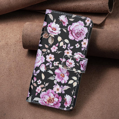 For Sony Xperia 1 VIII BF42 Color Painting Leather Phone Case - Rose - EDA009736201E