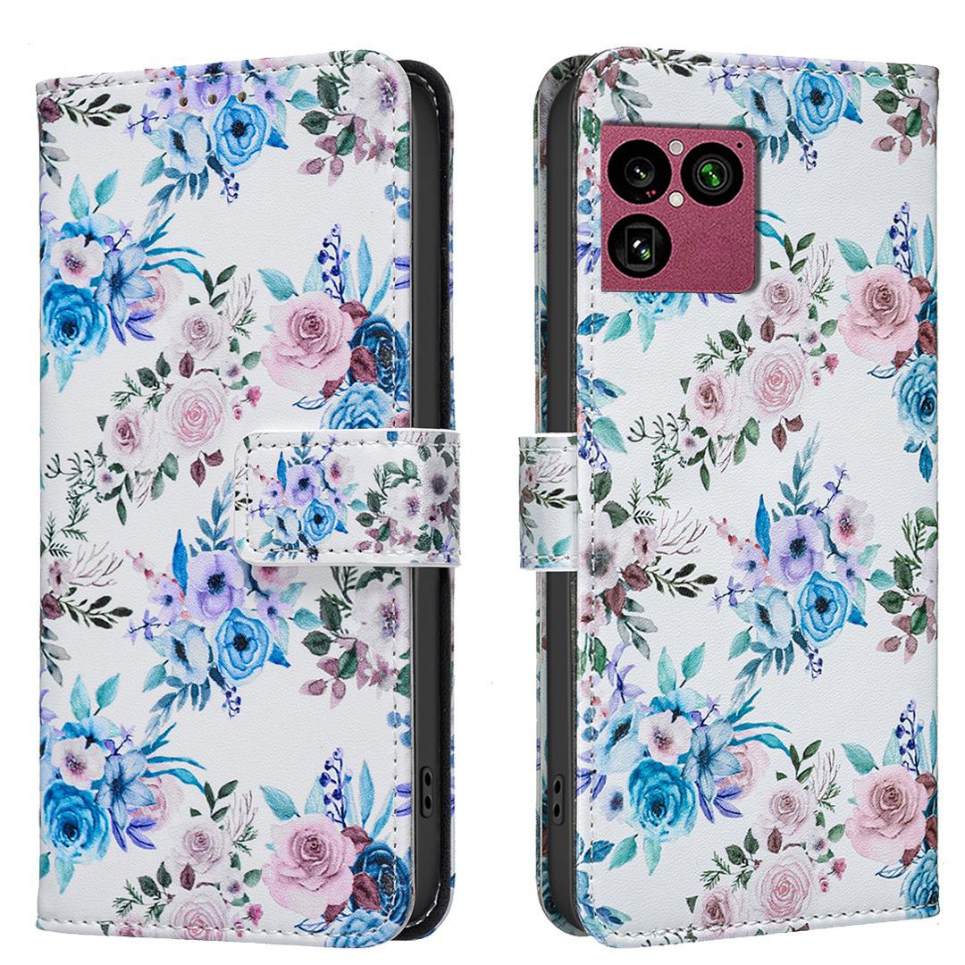 For Sony Xperia 1 VIII BF42 Color Painting Leather Phone Case - Floral - EDA009736201F