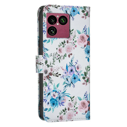 For Sony Xperia 1 VIII BF42 Color Painting Leather Phone Case - Floral - EDA009736201F
