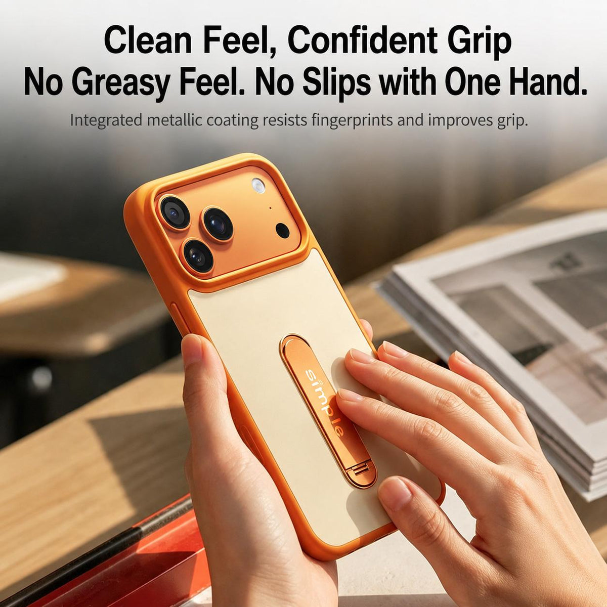 For iPhone 17 Pro Contrast Color 360 Degree Rotation Holder Magnetic Phone Case - Pink - EDA009737502A