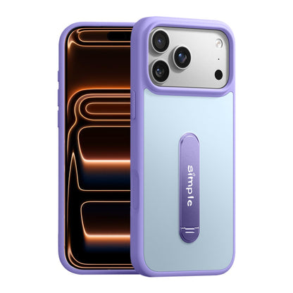 For iPhone 17 Pro Contrast Color 360 Degree Rotation Holder Magnetic Phone Case - Purple - EDA009737502B