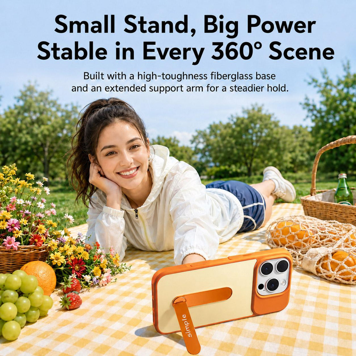 For iPhone 16 Pro Max Contrast Color 360 Degree Rotation Holder Magnetic Phone Case - Green - EDA009737503C