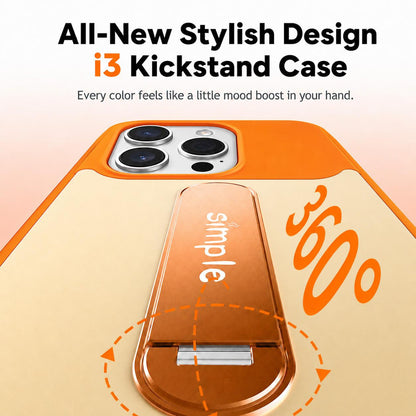 For iPhone 15 Pro Contrast Color 360 Degree Rotation Holder Magnetic Phone Case - Pink - EDA009737506A