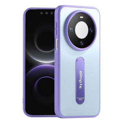 For Huawei Mate 80 / Mate 80 Pro Contrast Color 360 Degree Rotation Holder Magnetic Phone Case - Purple - EDA009737603B