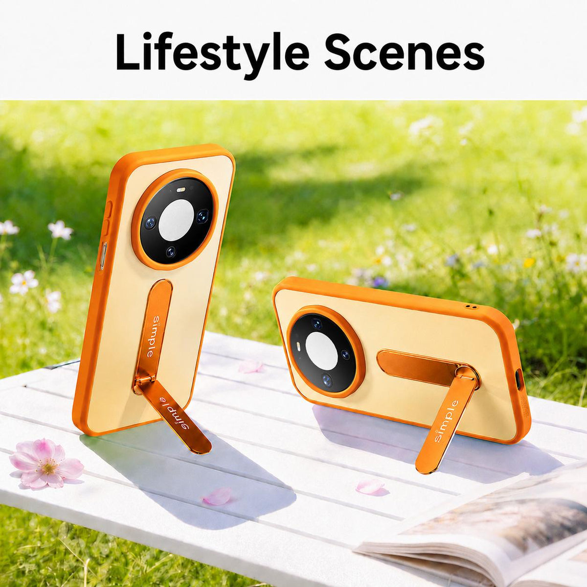 For Huawei Mate 80 / Mate 80 Pro Contrast Color 360 Degree Rotation Holder Magnetic Phone Case - Green - EDA009737603C