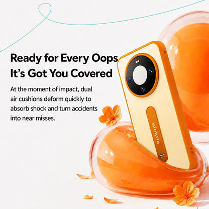 For Huawei Mate 80 / Mate 80 Pro Contrast Color 360 Degree Rotation Holder Magnetic Phone Case - Orange - EDA009737603D