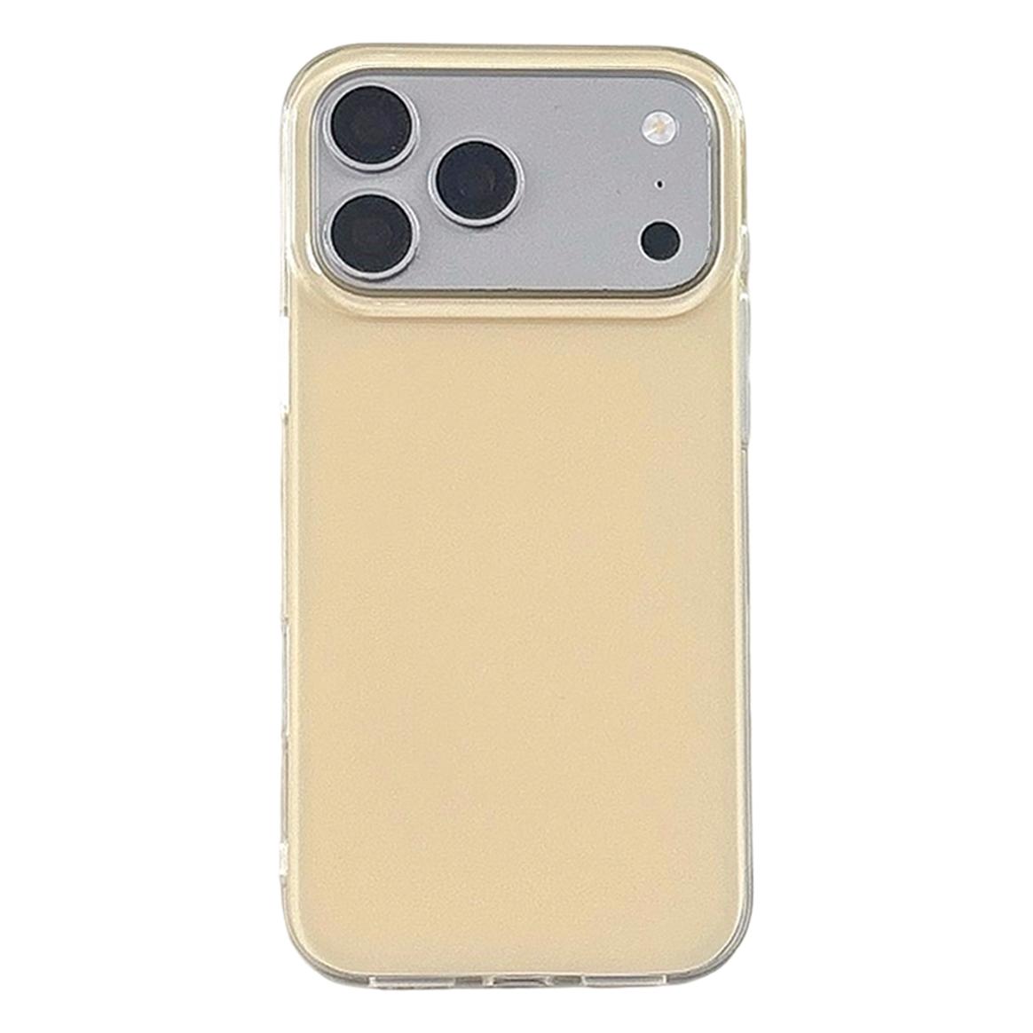 For iPhone 17 Pro Solid Color PC Hybrid TPU Shockproof Phone Case - Yellow - EDA009738102A