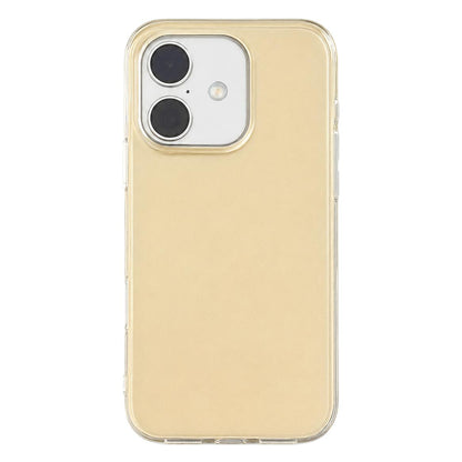For iPhone 16 Solid Color PC Hybrid TPU Shockproof Phone Case - Yellow - EDA009738108A