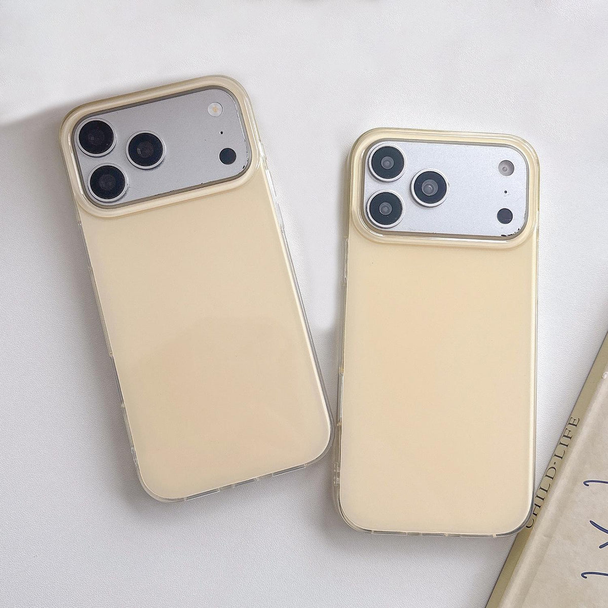 For iPhone 13 Pro Max Solid Color PC Hybrid TPU Shockproof Phone Case - Yellow - EDA009738117A