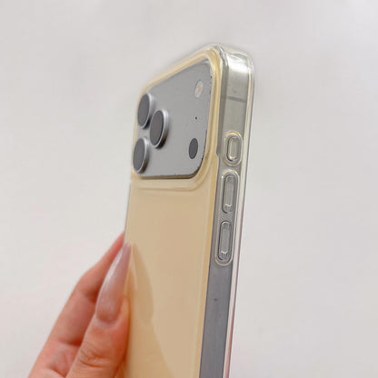 For iPhone 17 Pro Max Solid Color PC Hybrid TPU Shockproof Phone Case - Yellow - EDA009738101A