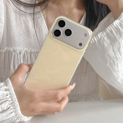 For iPhone 13 Pro Max Solid Color PC Hybrid TPU Shockproof Phone Case - Yellow - EDA009738117A