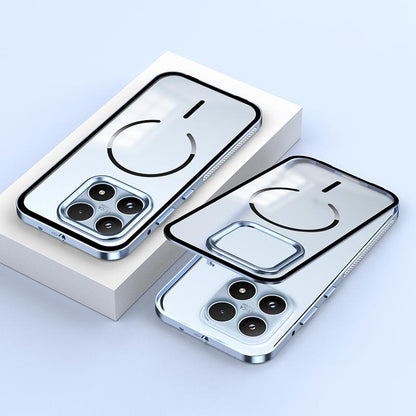 For Xiaomi 17 Max 5G Single-sided Snap Buckle Metal Frame Frosted MagSafe Phone Case - Sierra Blue - EDA009738201B