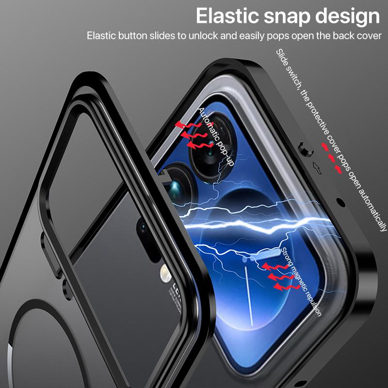 For Xiaomi 17 Max 5G Single-sided Snap Buckle Metal Frame Frosted MagSafe Phone Case - Silver - EDA009738201A