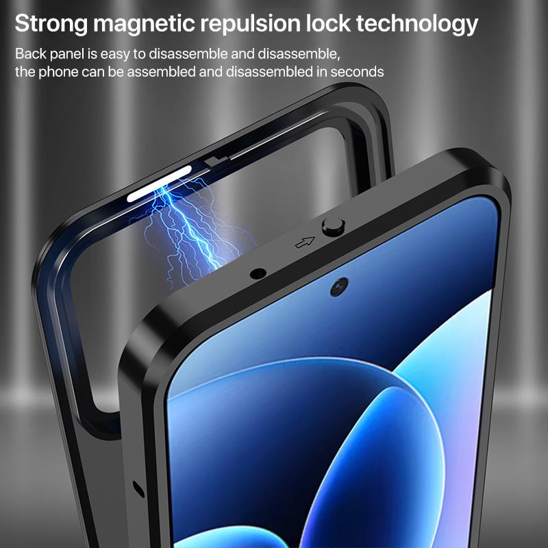 For Xiaomi 17 Max 5G Single-sided Snap Buckle Metal Frame Frosted MagSafe Phone Case - Silver - EDA009738201A