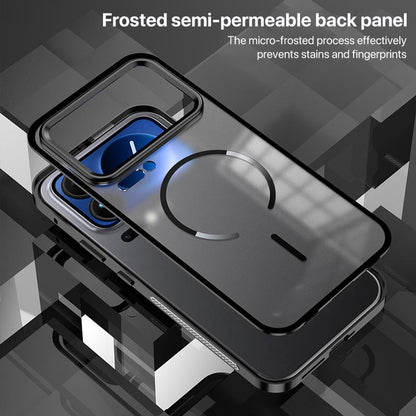 For Xiaomi 17 Max 5G Single-sided Snap Buckle Metal Frame Frosted MagSafe Phone Case - Silver - EDA009738201A