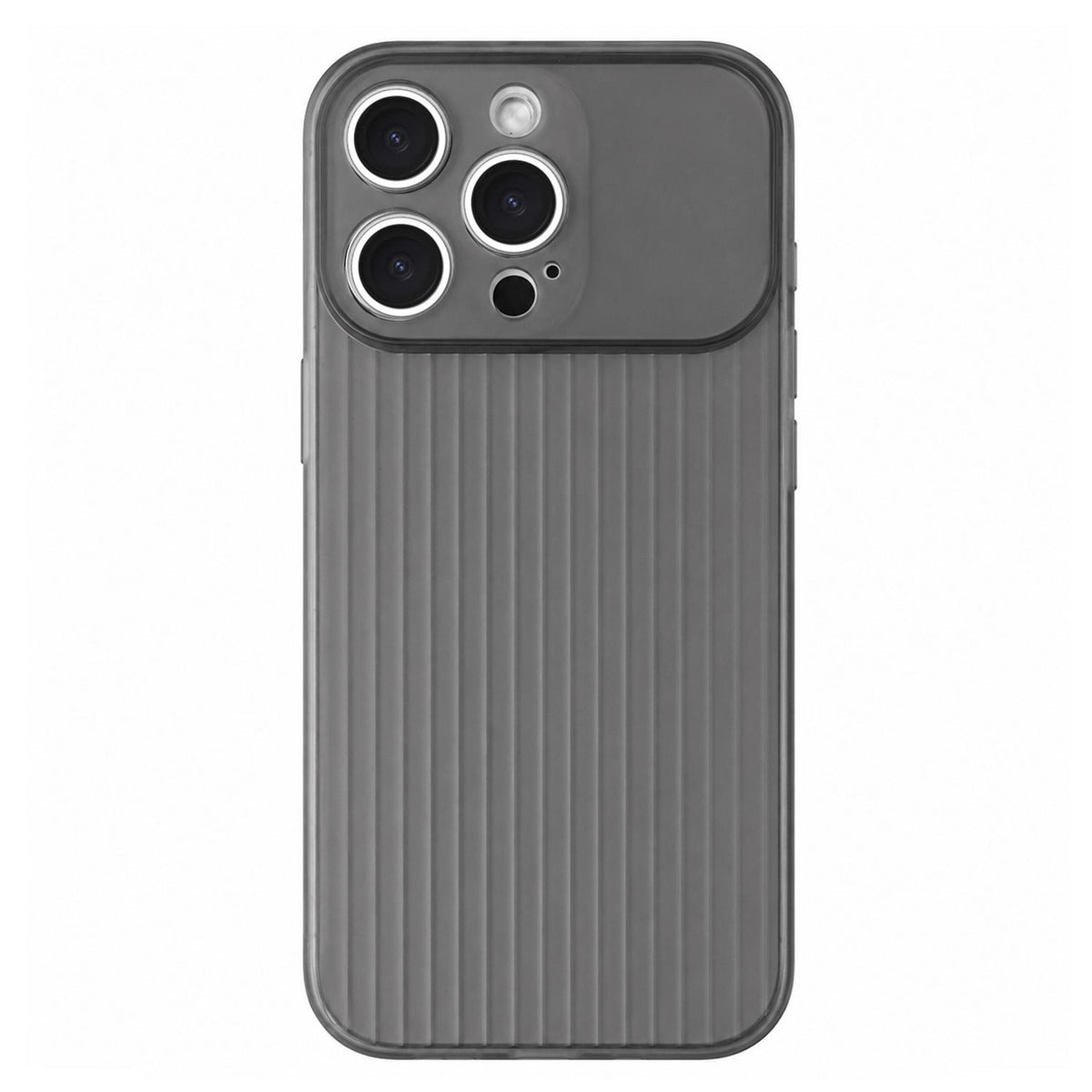 For iPhone 16 Pro Max TPU Large Window Cooling Corrugated Phone Case - Black - EDA009738401D