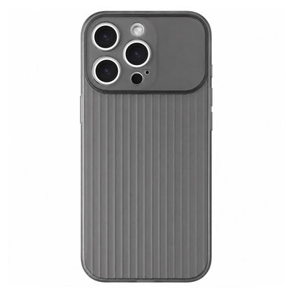 For iPhone 16 Pro Max TPU Large Window Cooling Corrugated Phone Case - Black - EDA009738401D