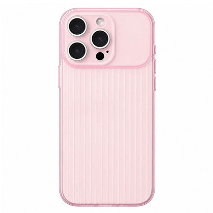 For iPhone 16 Pro TPU Large Window Cooling Corrugated Phone Case - Pink - EDA009738402B