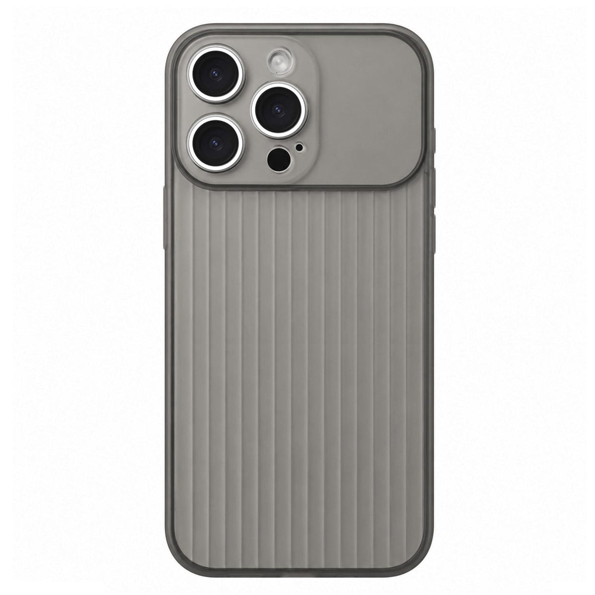 For iPhone 16 Pro TPU Large Window Cooling Corrugated Phone Case - Grey - EDA009738402C