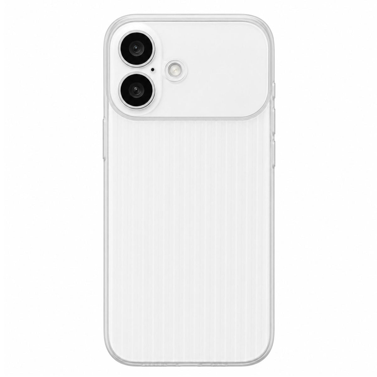 For iPhone 16 Plus TPU Large Window Cooling Corrugated Phone Case - White - EDA009738403A