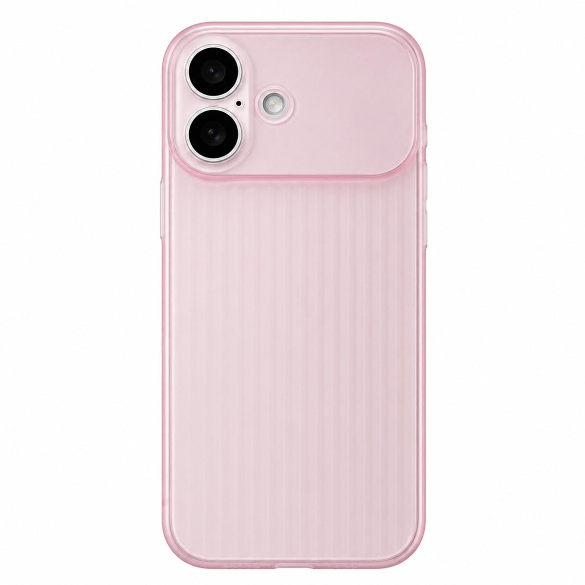 For iPhone 16 Plus TPU Large Window Cooling Corrugated Phone Case - Pink - EDA009738403B