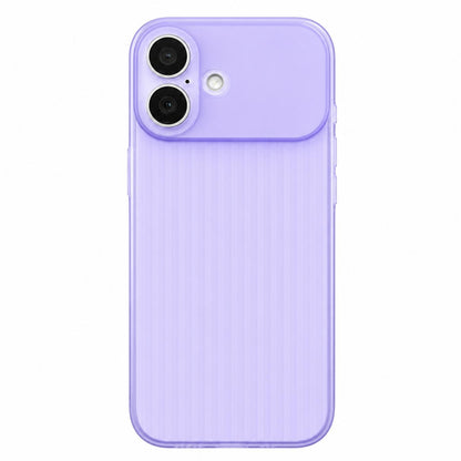 For iPhone 16 Plus TPU Large Window Cooling Corrugated Phone Case - Purple - EDA009738403E