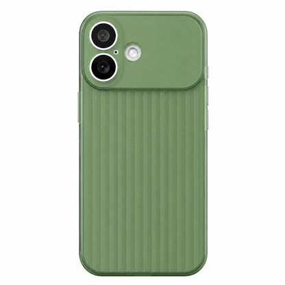 For iPhone 16 TPU Large Window Cooling Corrugated Phone Case - Green - EDA009738404G
