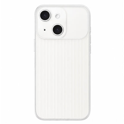For iPhone 15 TPU Large Window Cooling Corrugated Phone Case - White - EDA009738408A
