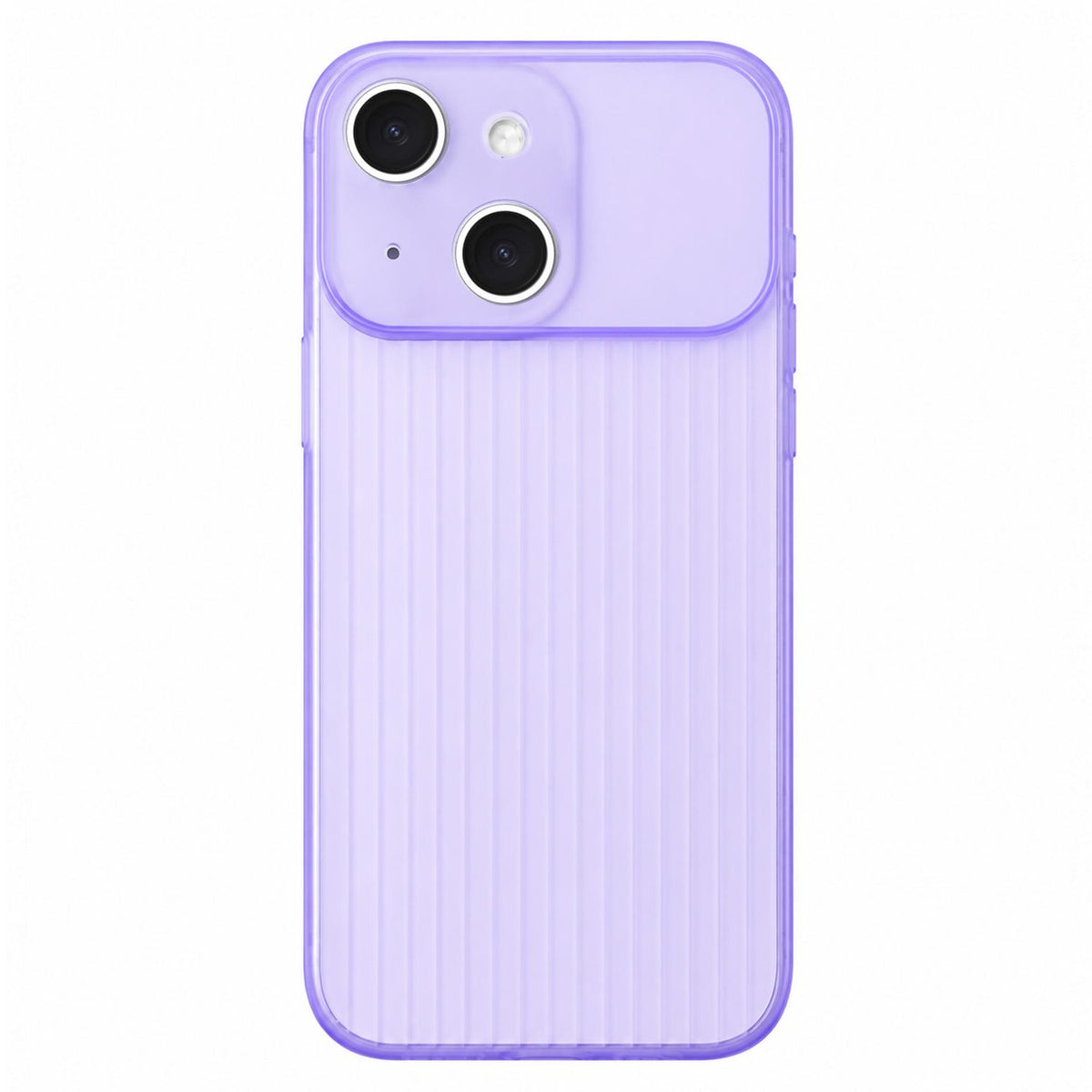 For iPhone 15 TPU Large Window Cooling Corrugated Phone Case - Purple - EDA009738408E