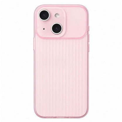 For iPhone 14 Plus TPU Large Window Cooling Corrugated Phone Case - Pink - EDA009738409B