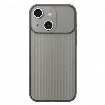 For iPhone 14 Plus TPU Large Window Cooling Corrugated Phone Case - Grey - EDA009738409C