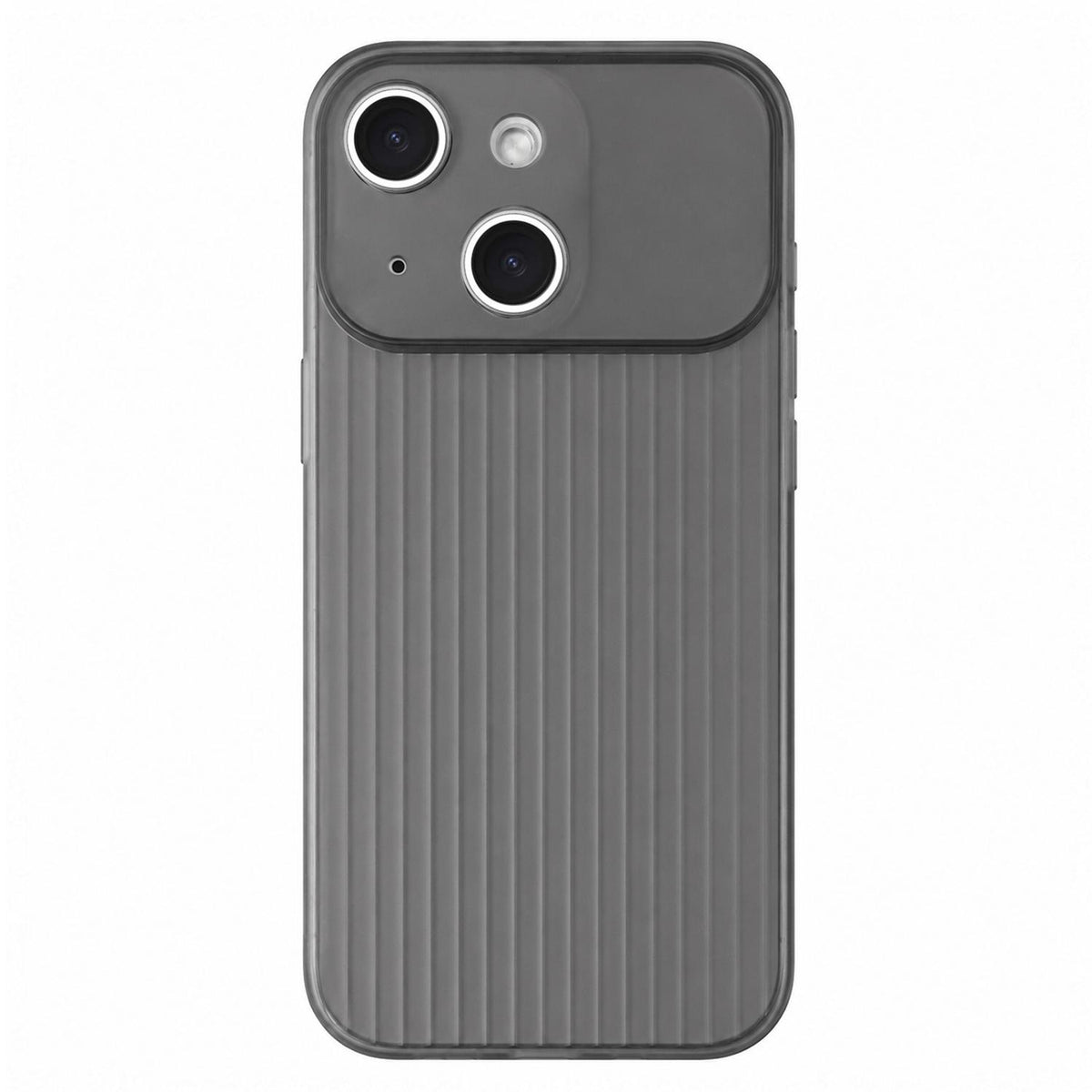 For iPhone 14 Plus TPU Large Window Cooling Corrugated Phone Case - Black - EDA009738409D