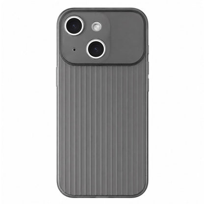 For iPhone 14 Plus TPU Large Window Cooling Corrugated Phone Case - Black - EDA009738409D