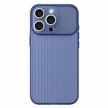 For iPhone 14 Pro TPU Large Window Cooling Corrugated Phone Case - Blue - EDA009738411F