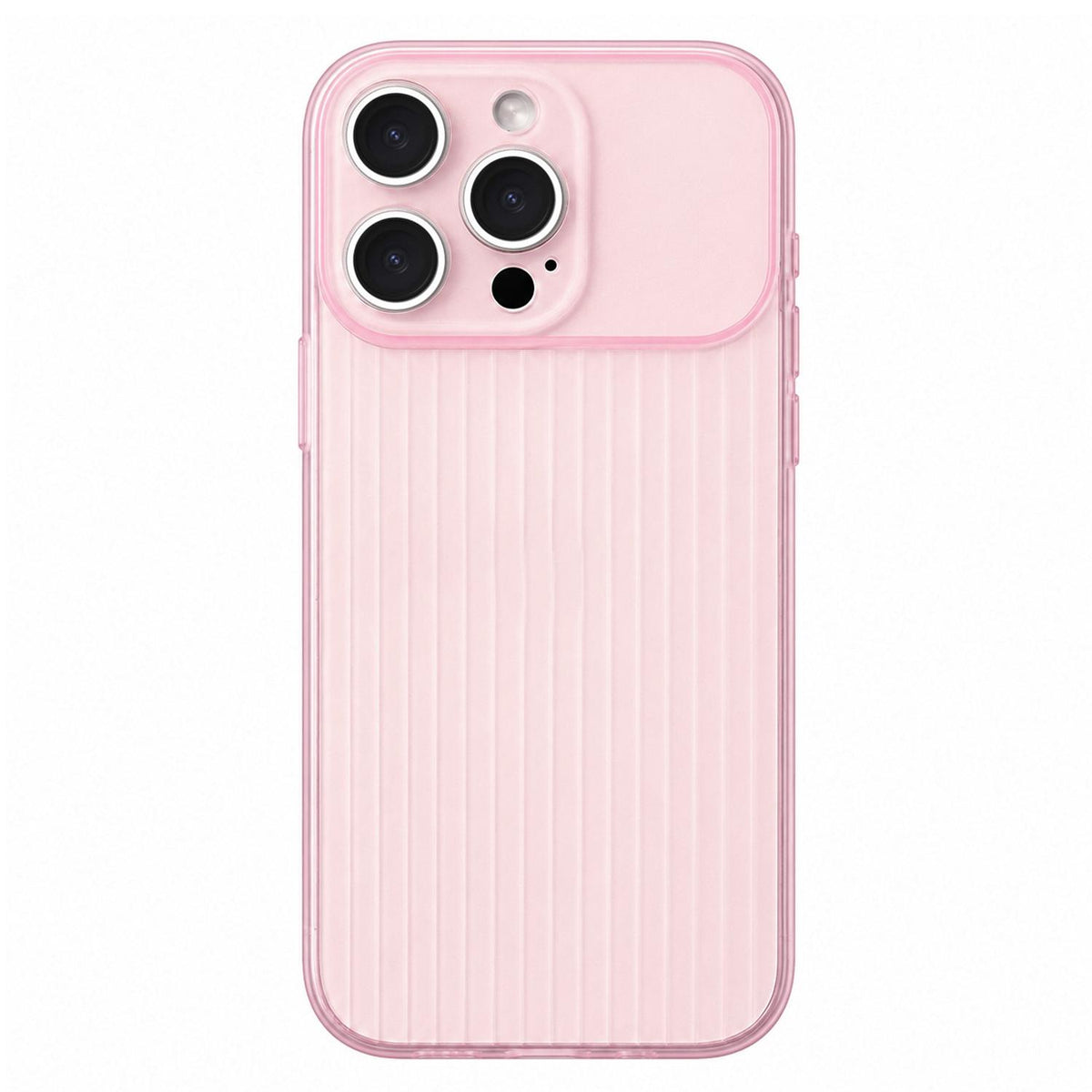 For iPhone 14 Pro Max TPU Large Window Cooling Corrugated Phone Case - Pink - EDA009738412B