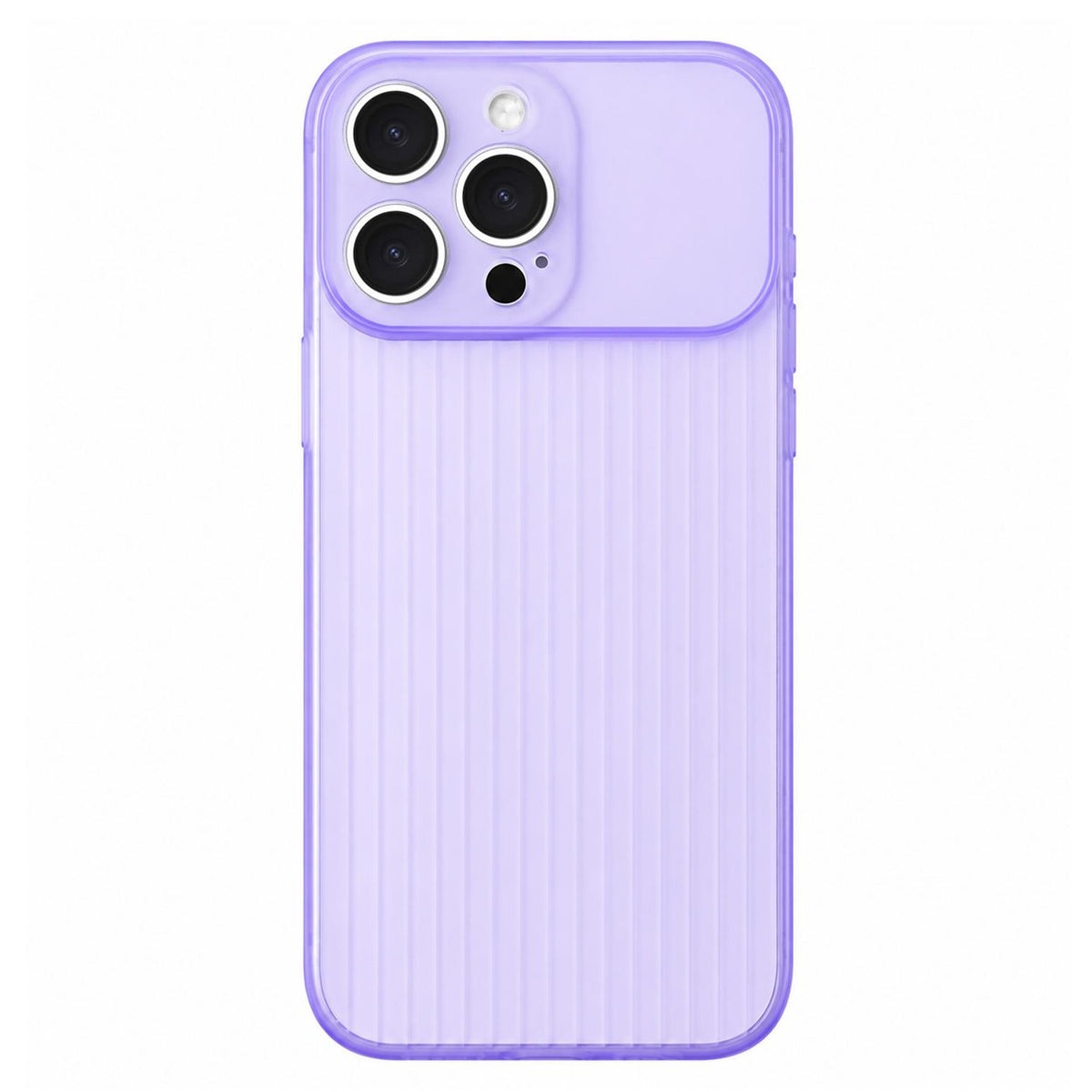 For iPhone 14 Pro Max TPU Large Window Cooling Corrugated Phone Case - Purple - EDA009738412E