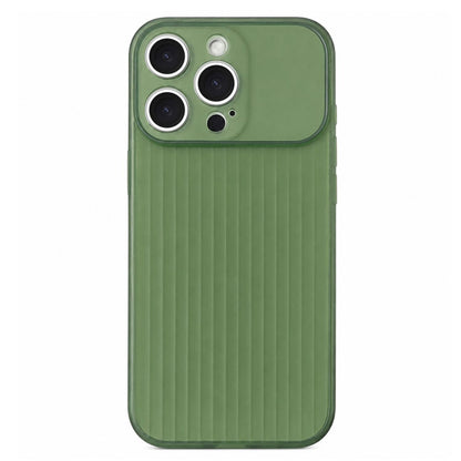For iPhone 14 Pro Max TPU Large Window Cooling Corrugated Phone Case - Green - EDA009738412G