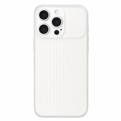 For iPhone 13 Pro Max TPU Large Window Cooling Corrugated Phone Case - White - EDA009738413A