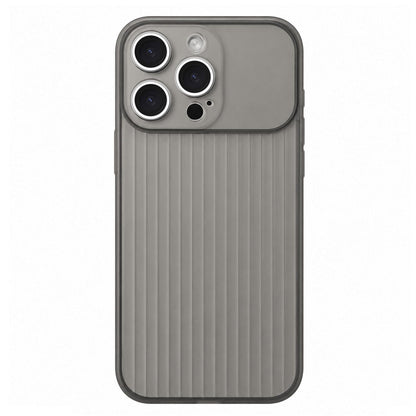 For iPhone 13 Pro Max TPU Large Window Cooling Corrugated Phone Case - Grey - EDA009738413C