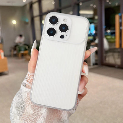 For iPhone 13 TPU Large Window Cooling Corrugated Phone Case - White - EDA009738415A