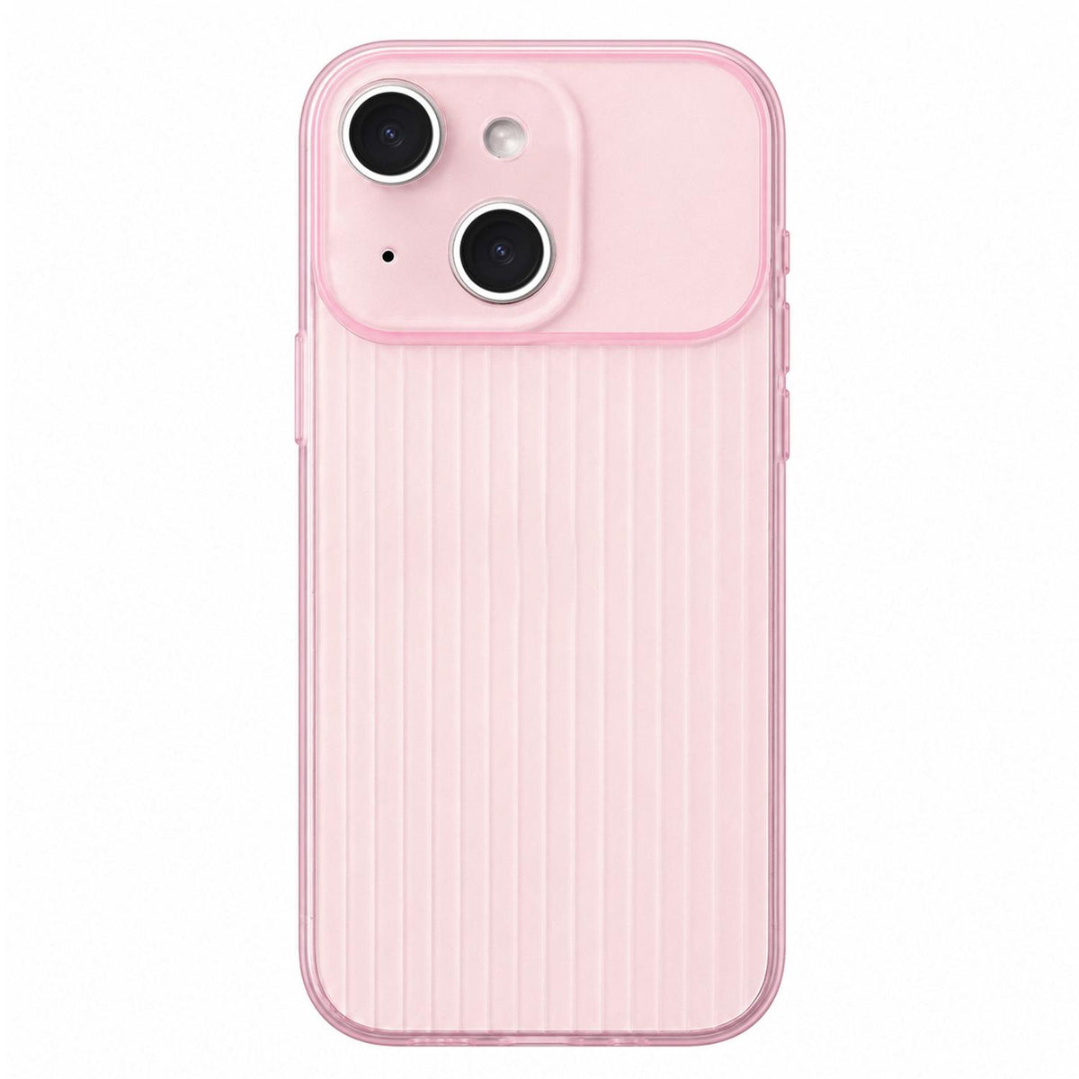 For iPhone 13 TPU Large Window Cooling Corrugated Phone Case - Pink - EDA009738415B