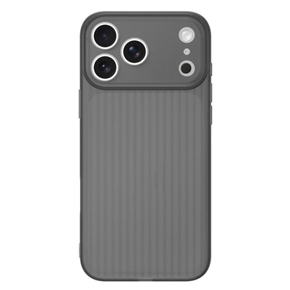For iPhone 17 Pro Max TPU Large Window Cooling Corrugated Phone Case - Black - EDA009738416D