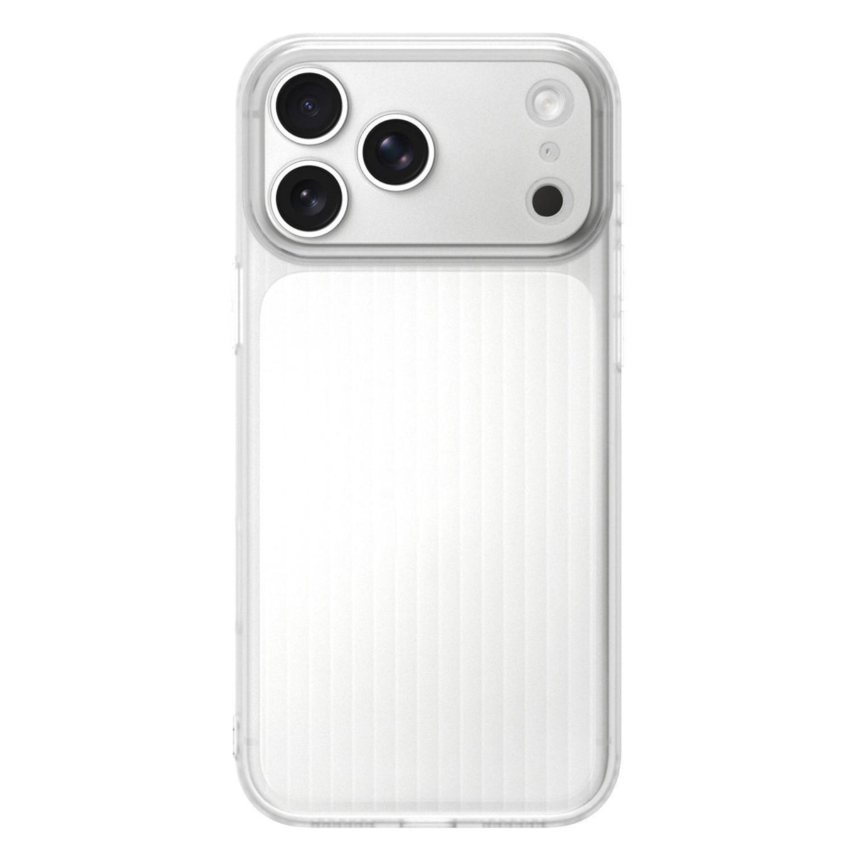 For iPhone 17 Pro TPU Large Window Cooling Corrugated Phone Case - White - EDA009738417A