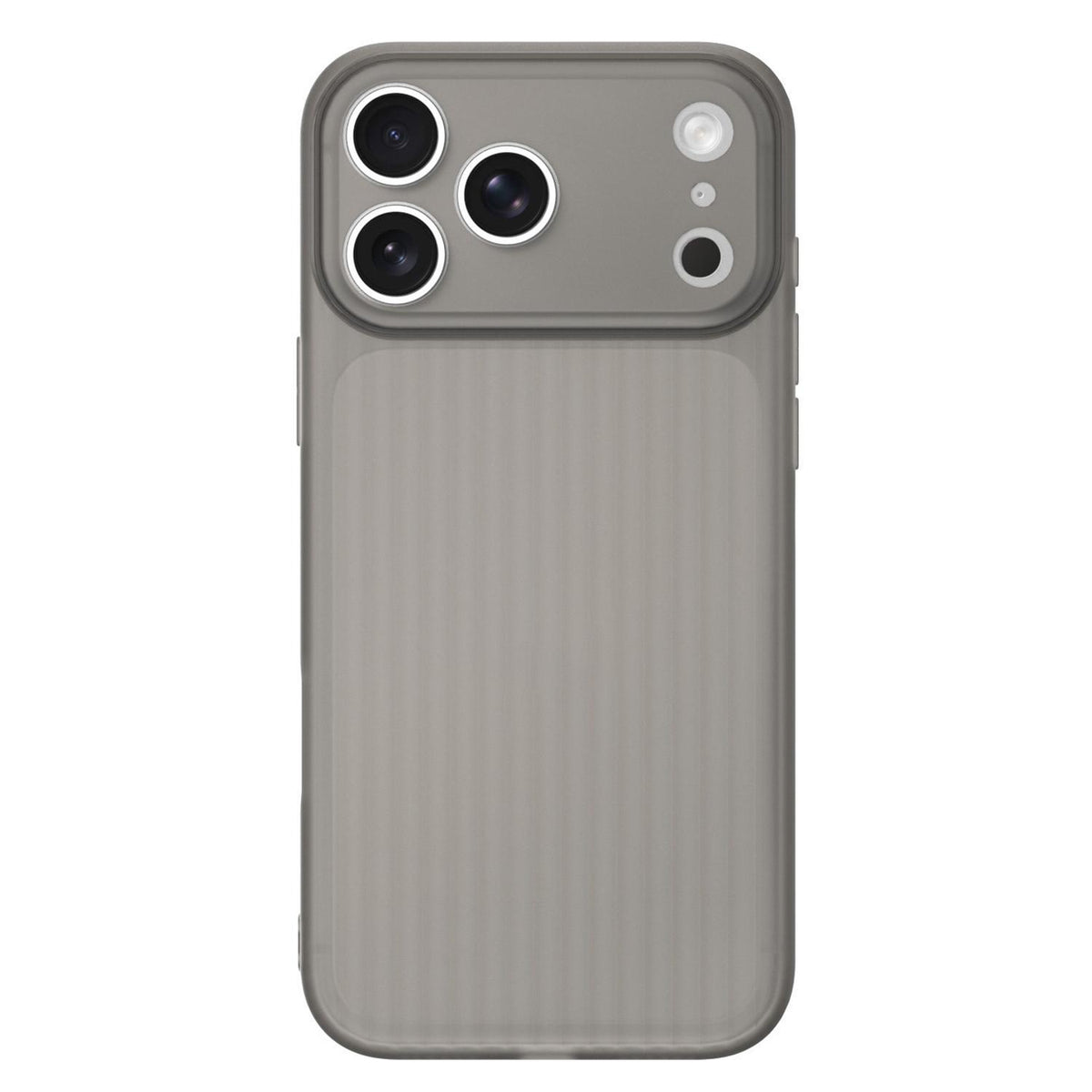 For iPhone 17 Pro TPU Large Window Cooling Corrugated Phone Case - Grey - EDA009738417C