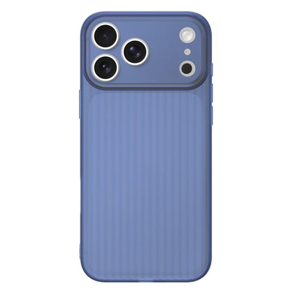 For iPhone 17 Pro TPU Large Window Cooling Corrugated Phone Case - Blue - EDA009738417F