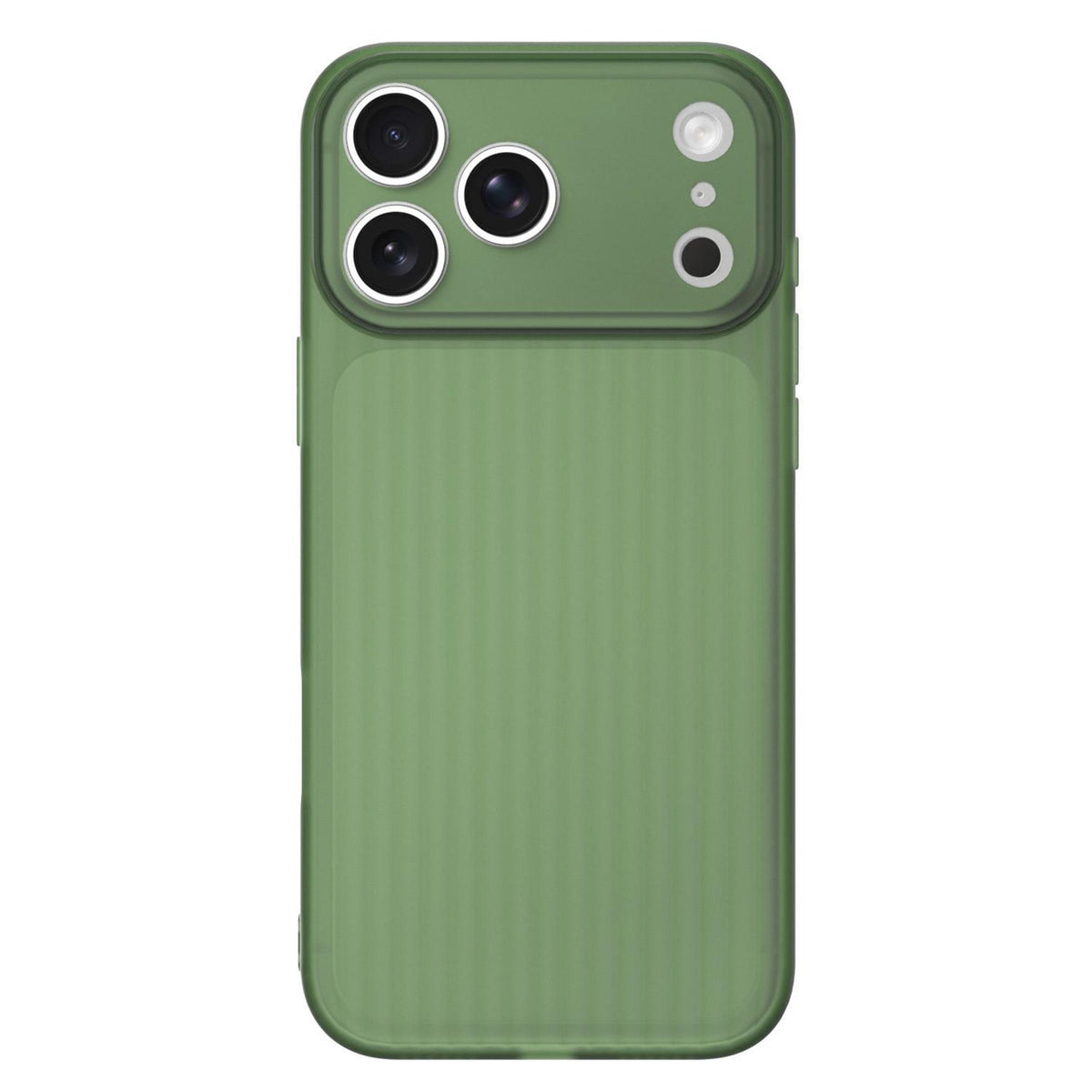 For iPhone 17 Pro TPU Large Window Cooling Corrugated Phone Case - Green - EDA009738417G