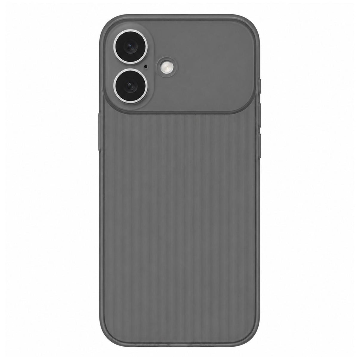 For iPhone 17 TPU Large Window Cooling Corrugated Phone Case - Black - EDA009738418D